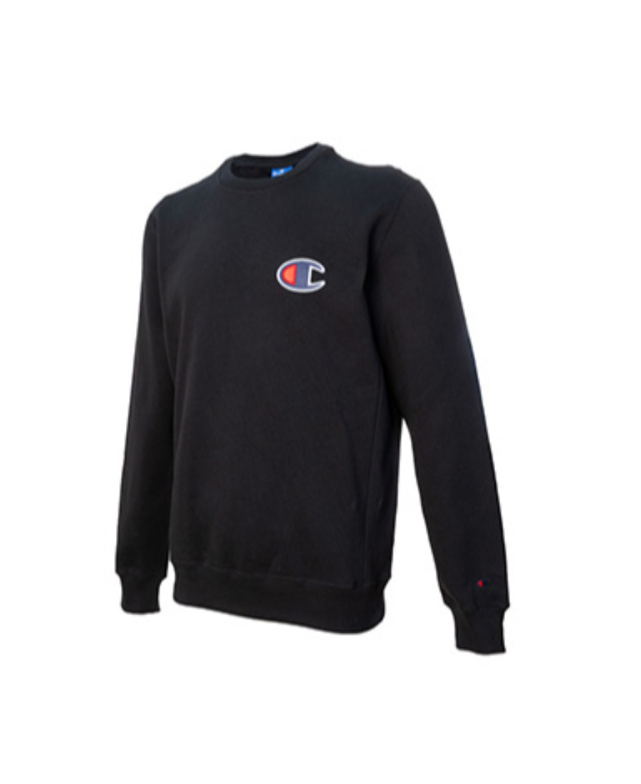 Champion Leisure Logo Logo Hoodie In Black