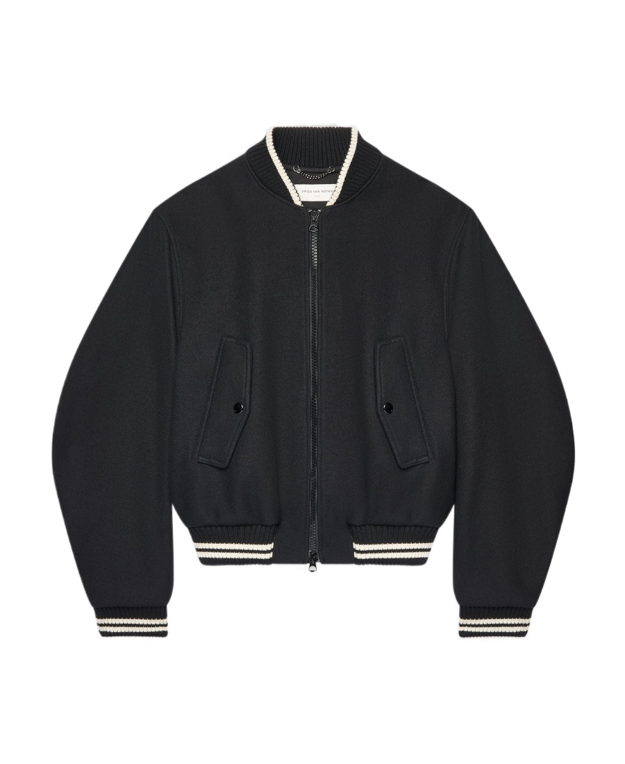 Dries Van Noten Long-sleeved Casual Jacket In Black