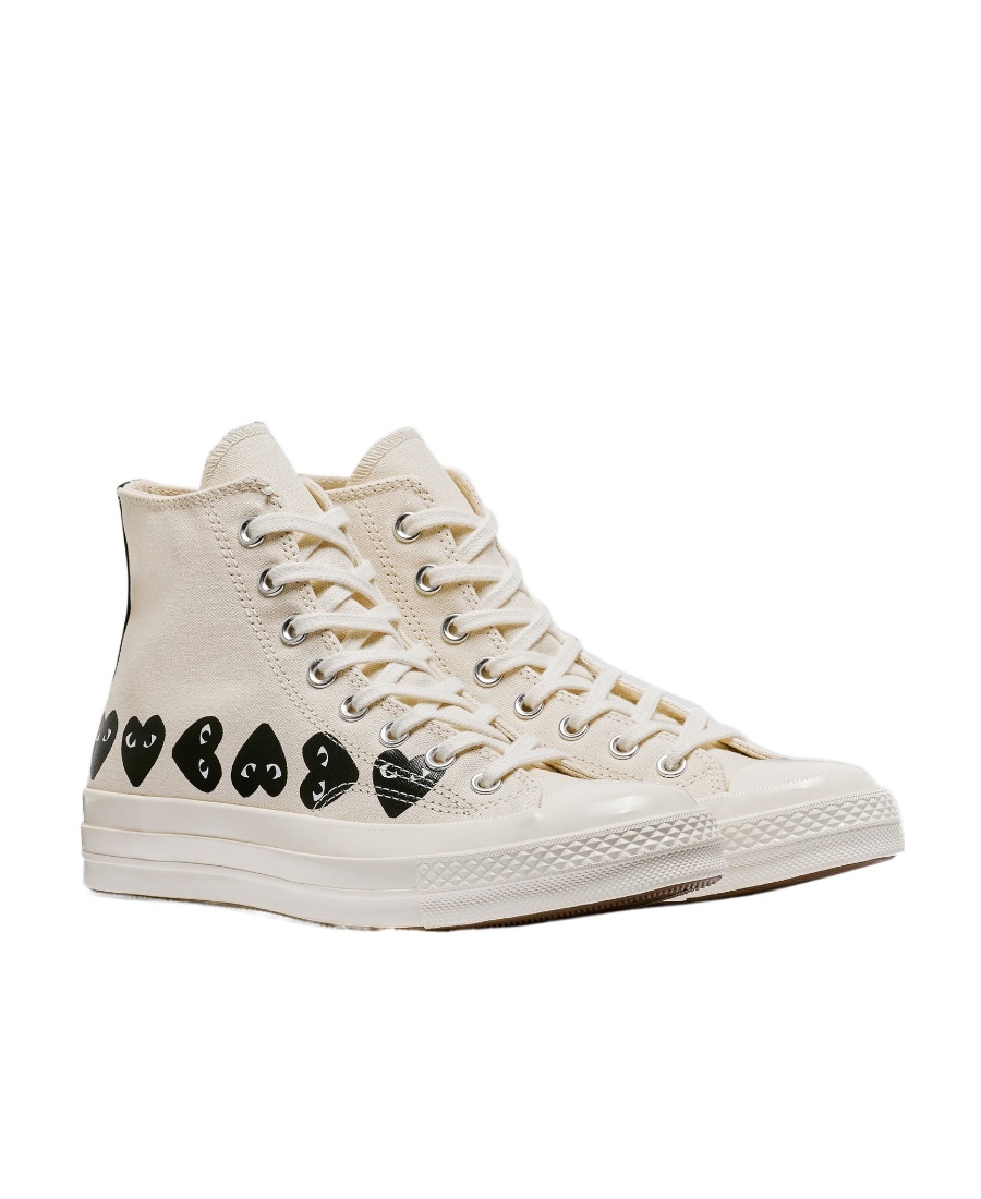 Shop Comme Des Garçons Play X Converse Play High-top Sneakers In White