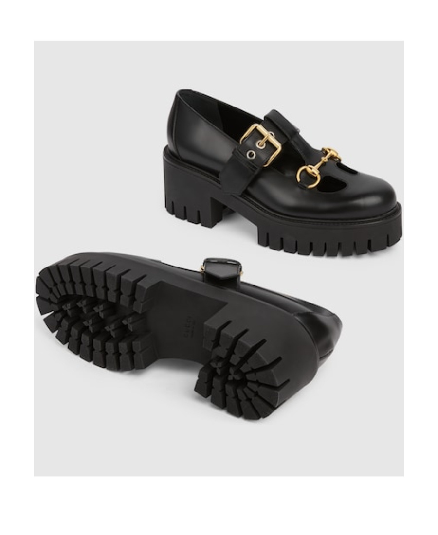 Gucci Horsebit-detail Leather Loafers In Black