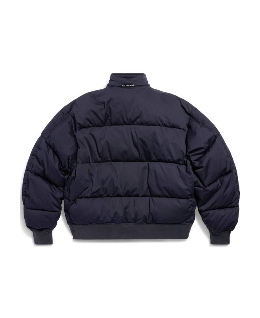 Balenciaga Harrington Cotton Puffer Jacket In Blue