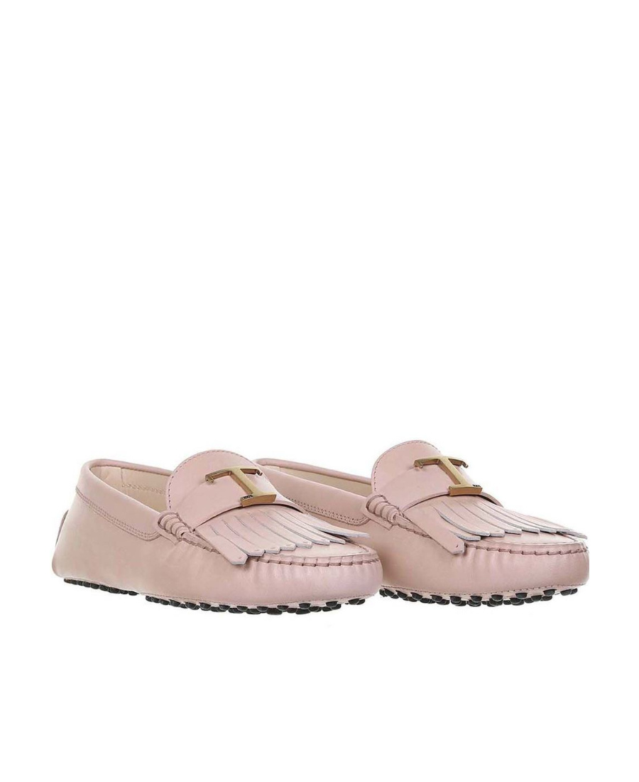 Tod's Gommino Fringed Loafers In Pink