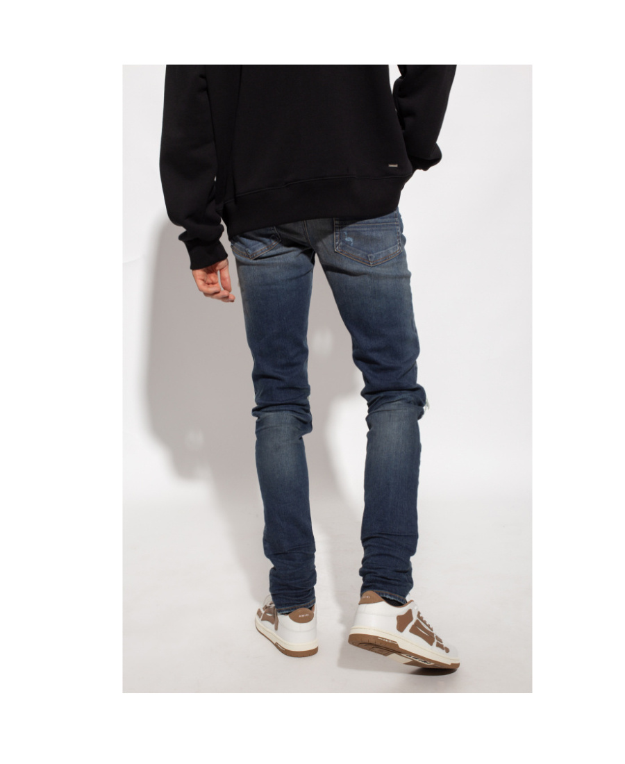 Amiri Distressed Slim Jeans In Blue