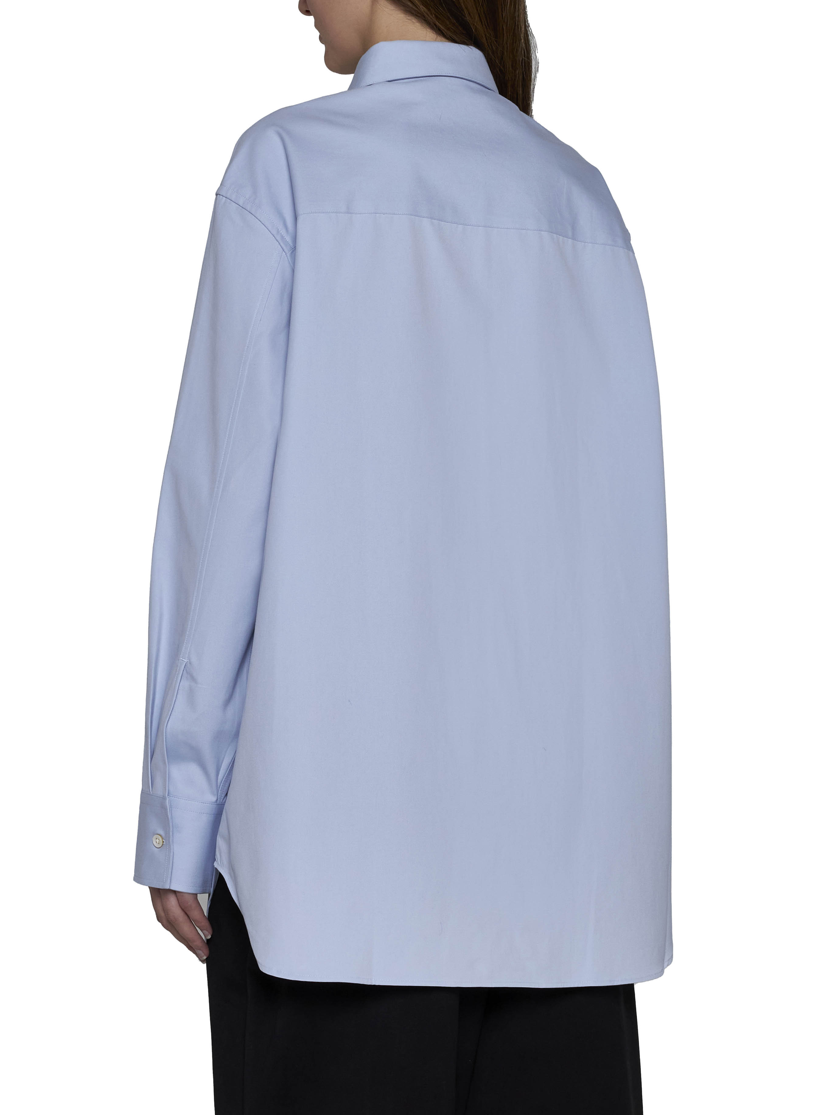 Studio Nicholson Santos Poplin Shirt In Blue