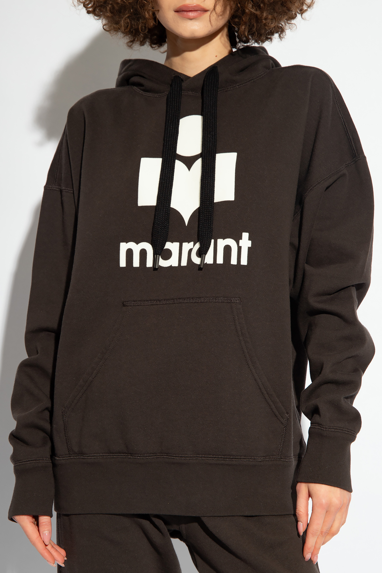 Shop Isabel Marant Étoile Mansel Oversized Hoodie Sweatshirt In Black