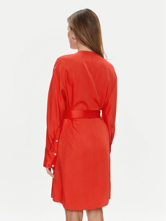 Tommy Hilfiger Long-sleeved Dress In Red