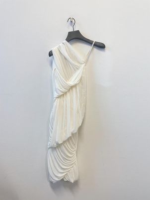 Rick Owens Pleated Dress In White