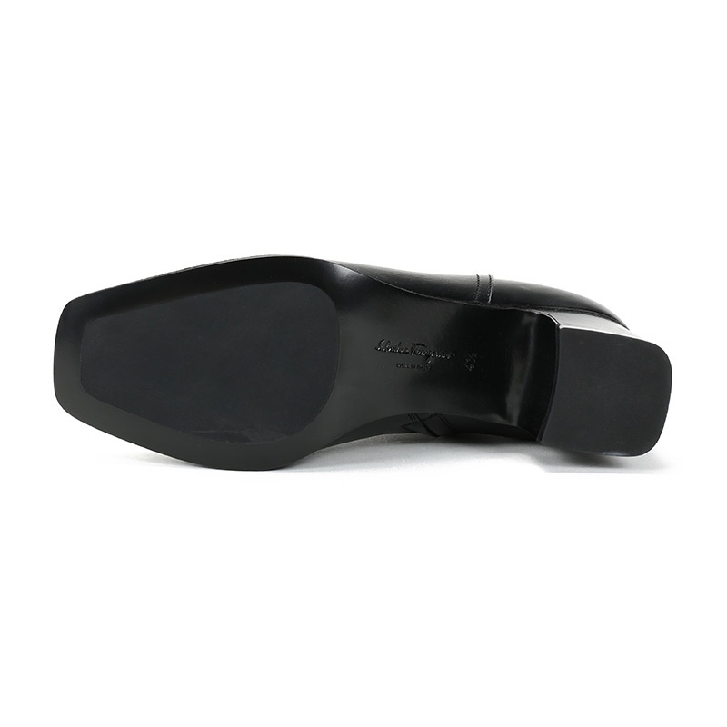 Shop Ferragamo Cassaro Series Short Boots In Black