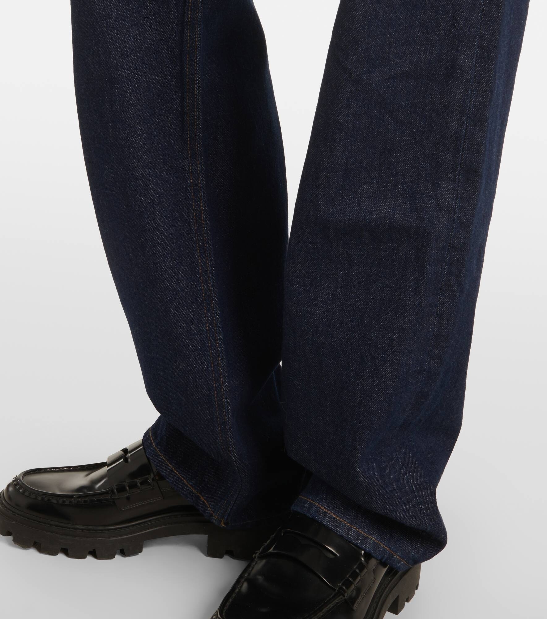 Agolde Kelly High-rise Straight-leg Denim Trousers In Blue