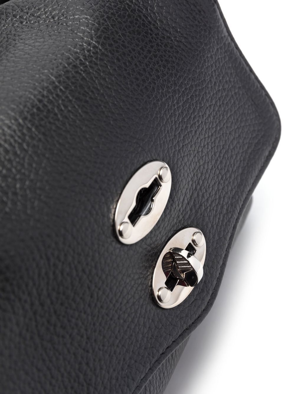 Zanellato Black Leather Postina Baby Top Handle Bag In Black
