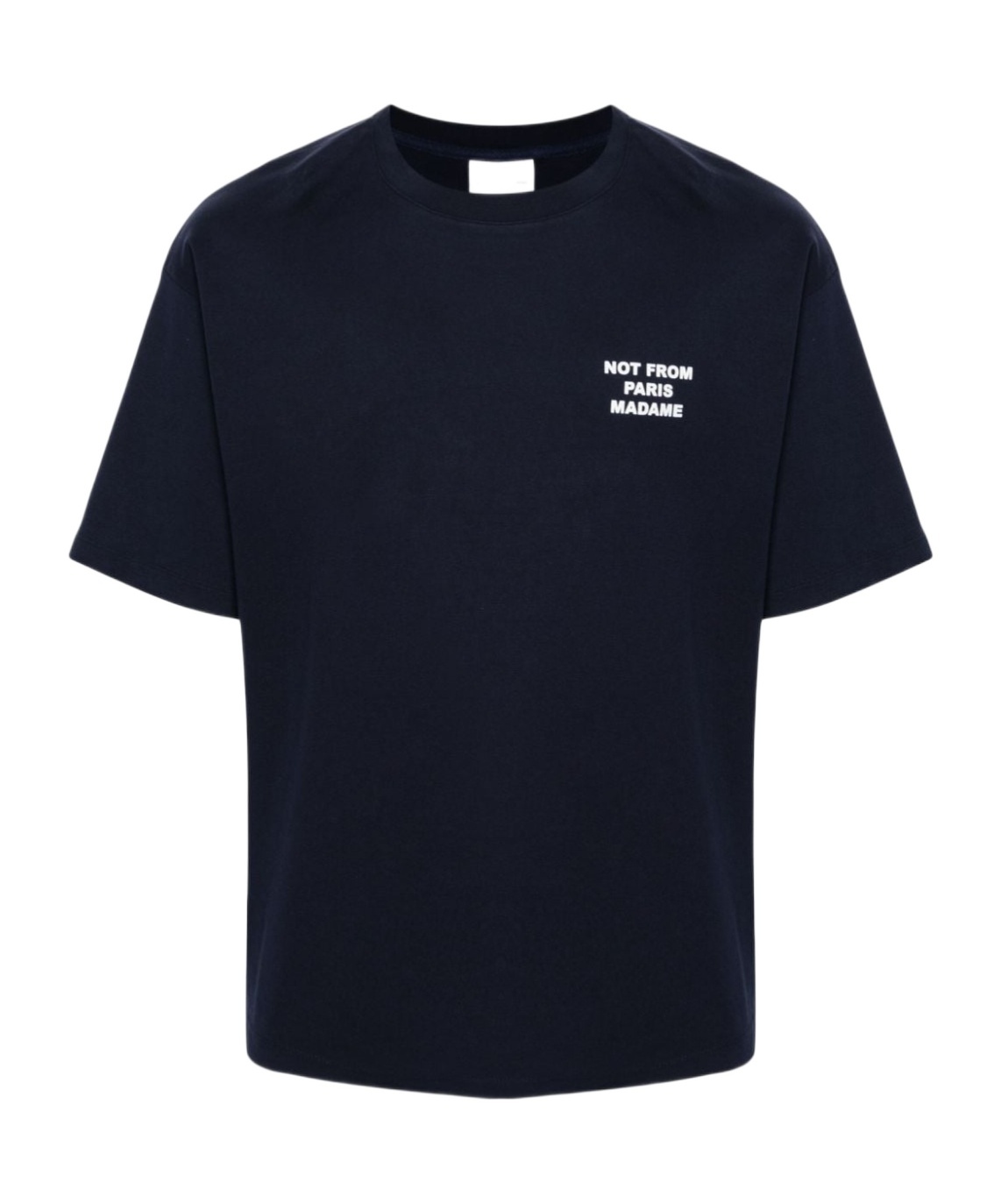 Drôle De Monsieur Black Crewneck T-shirt With Slogan Print On The Front And Back In Cotton Man