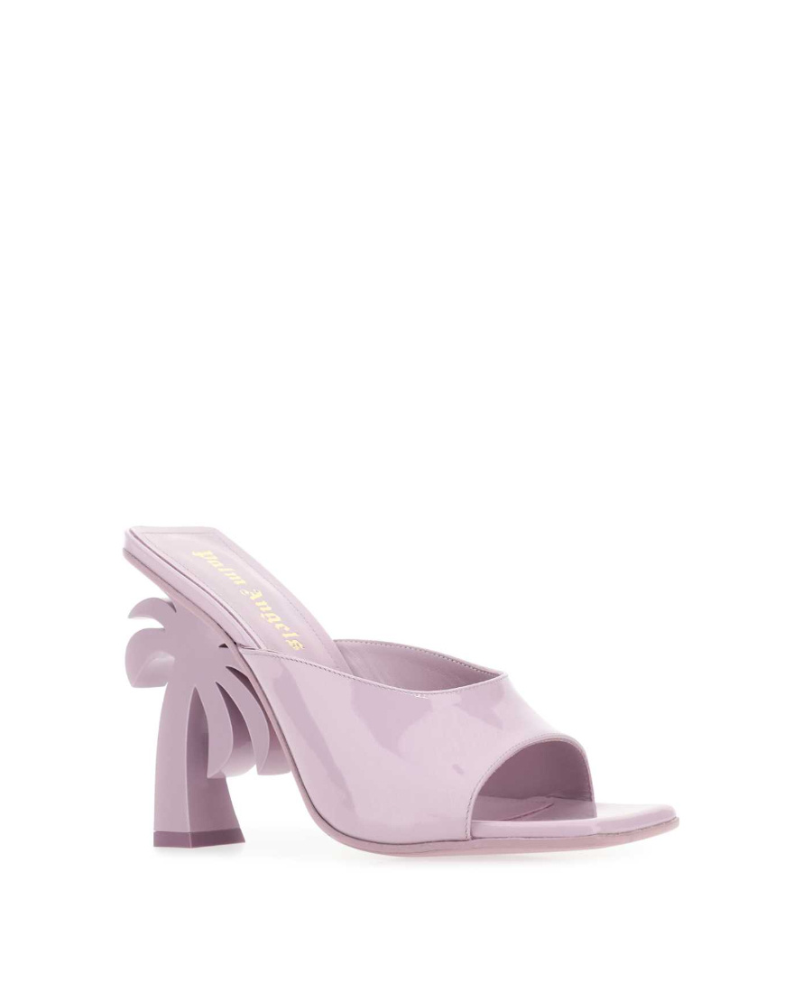 Palm Angels Palm Beach Leather Mules In Pink