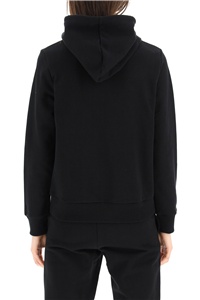 Apc Logo-print Long-sleeved Hoodie In Black