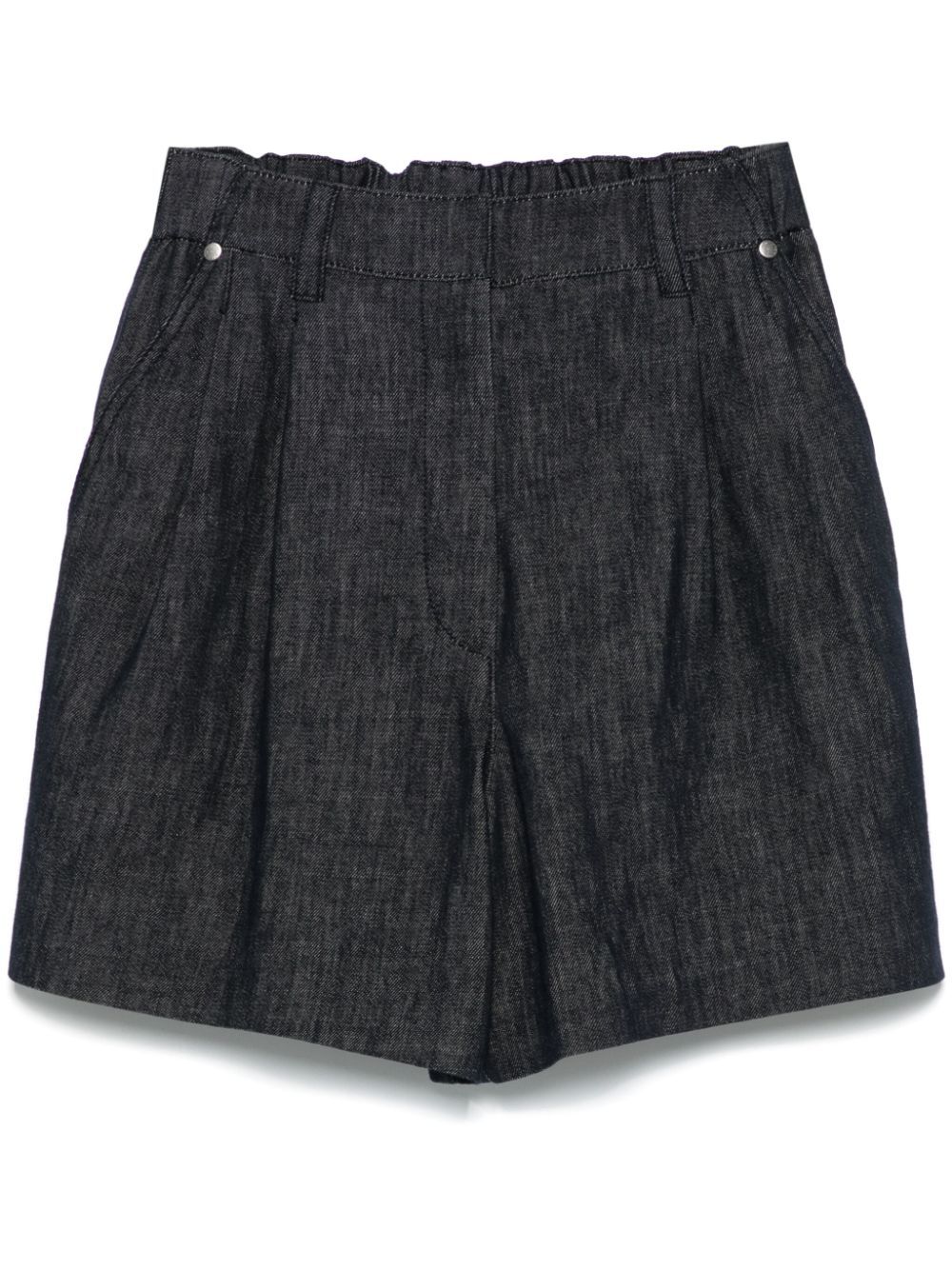Shop Brunello Cucinelli Pleat-detail Shorts In Black