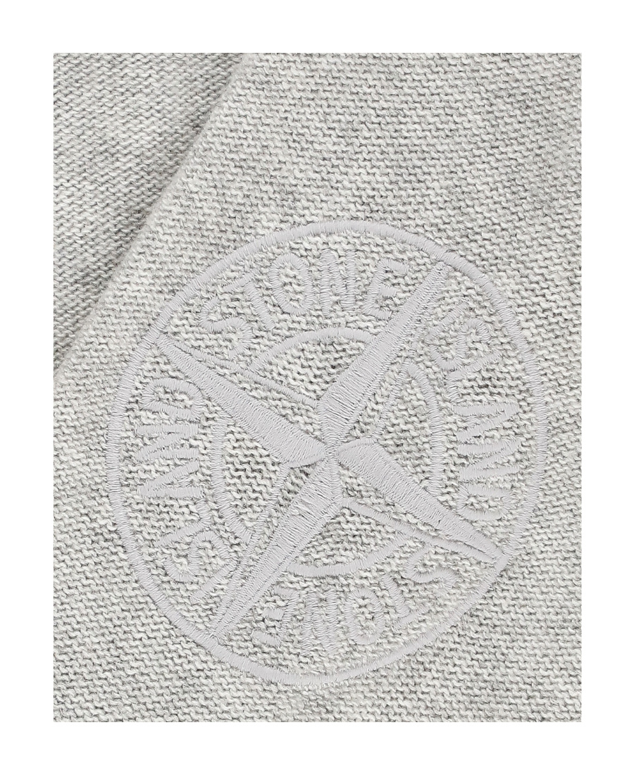 Stone Island Compass-motif Long-sleeve Sweatshirt In Gray