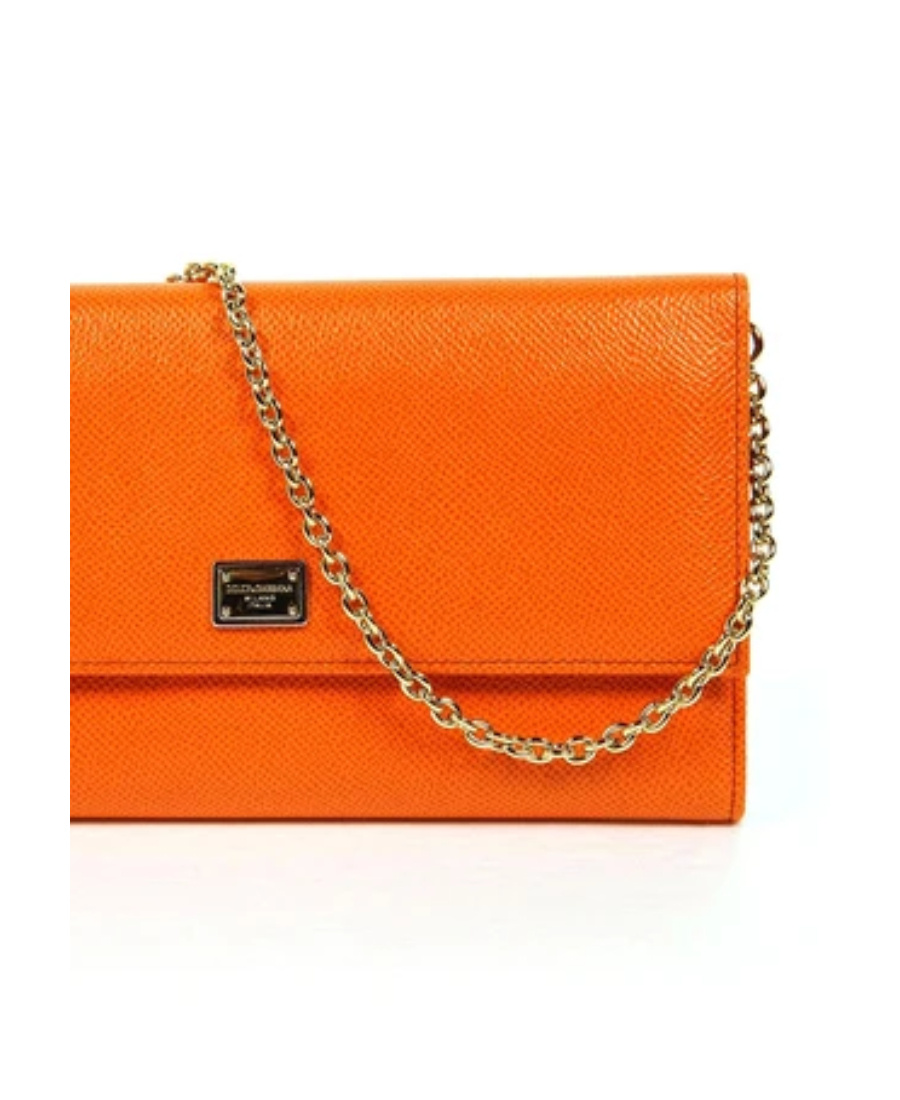 Dolce & Gabbana Logo Details Satchel In Orange