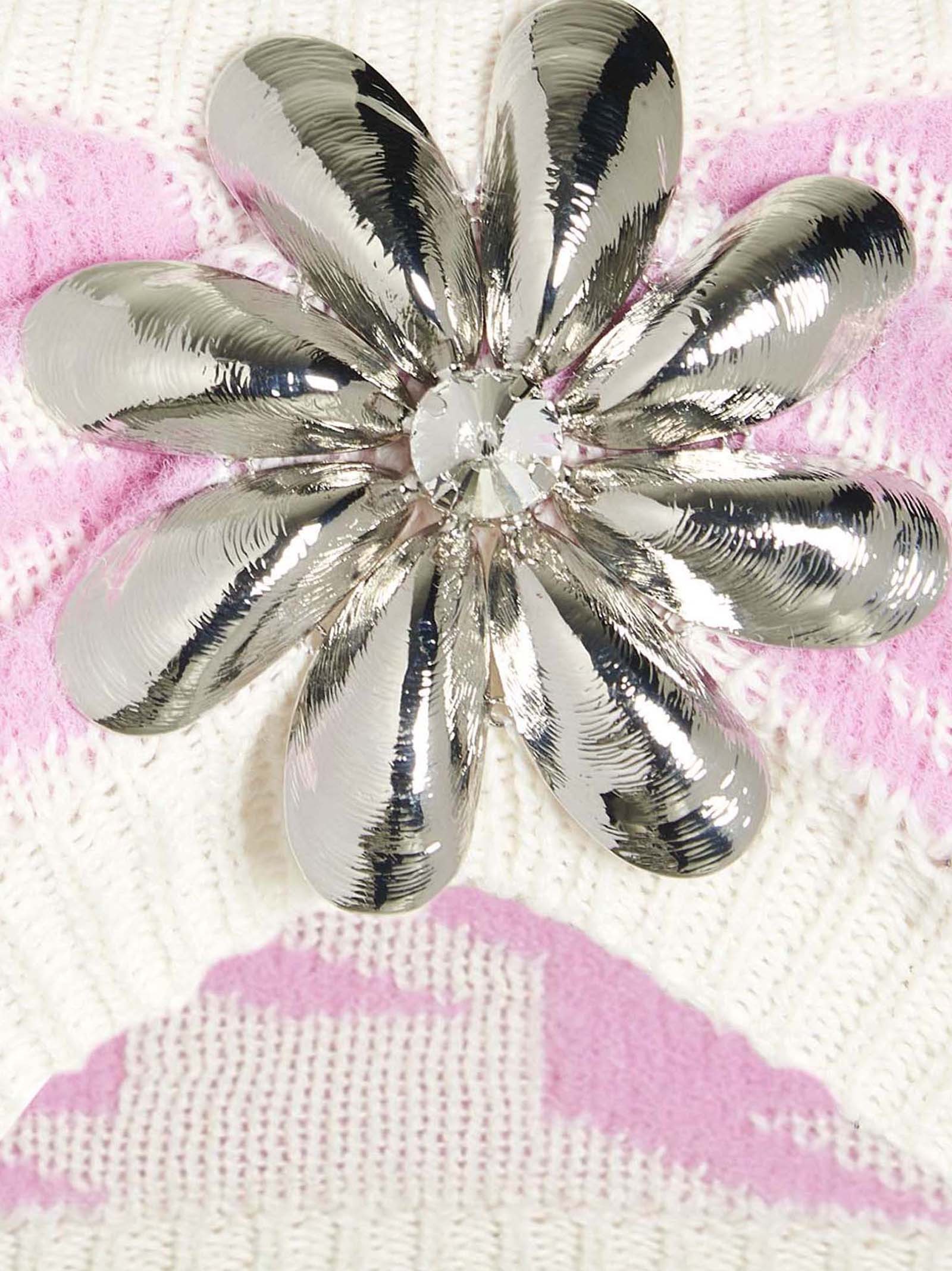 Area Pink Mussel Flower Camisole In Multicolor