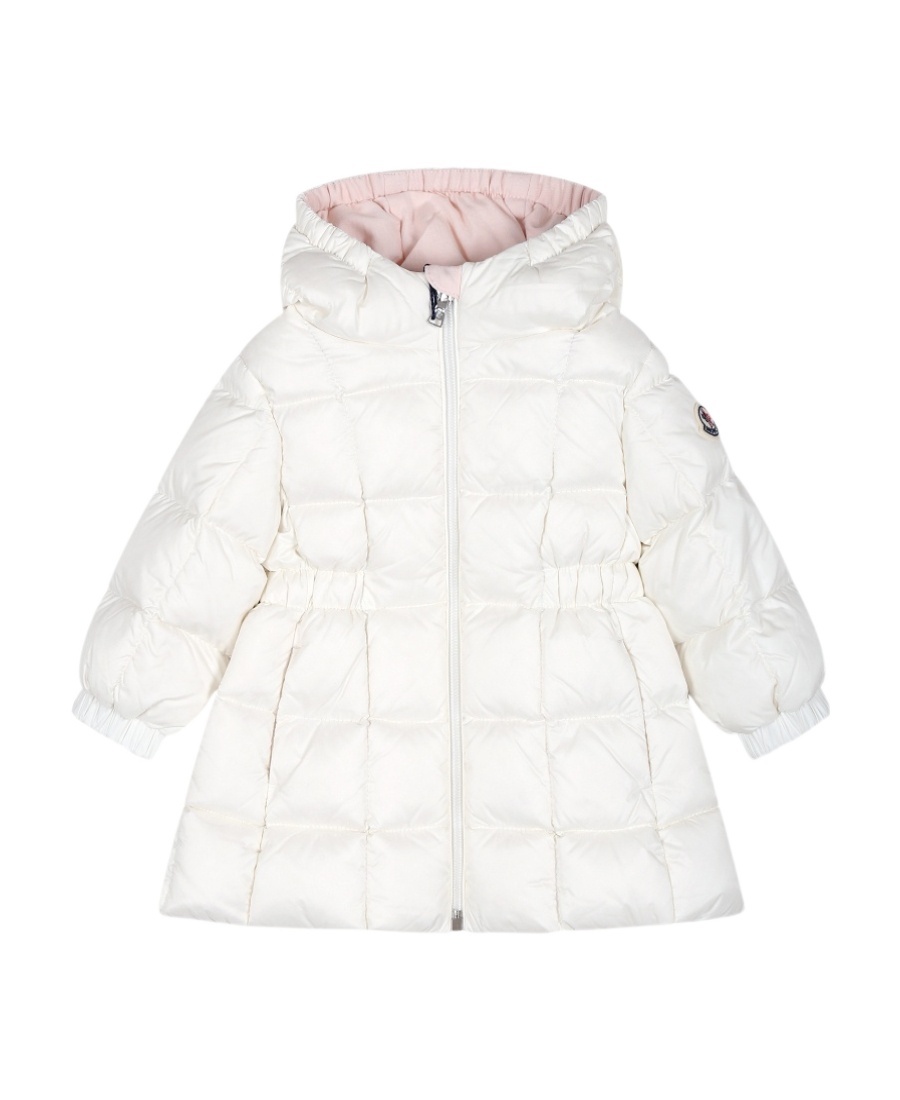 Moncler Anya Quilted Hooded Jacket In White