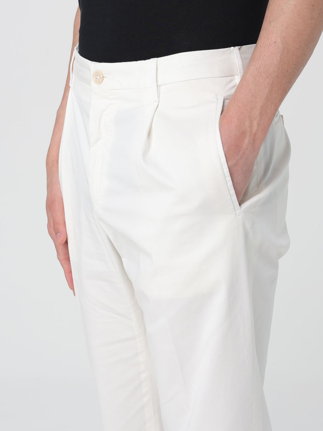 Incotex 541 Pleated Trousers In White