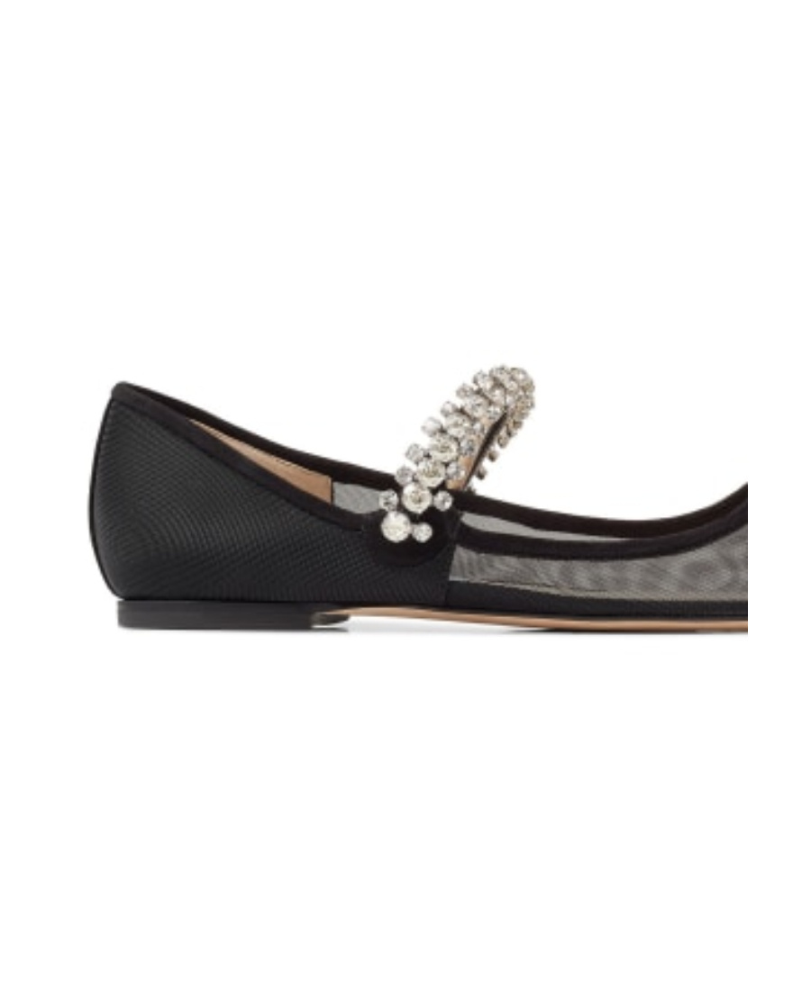 Jimmy Choo Baily Pointed-toe Ballerina Flats In Black