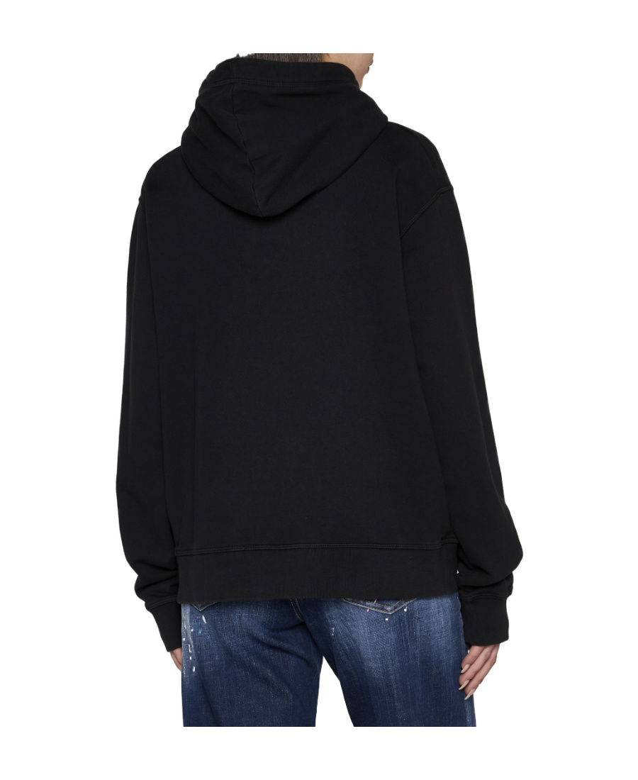Dsquared2 Logo-printed Drawstring Hoodie In Black