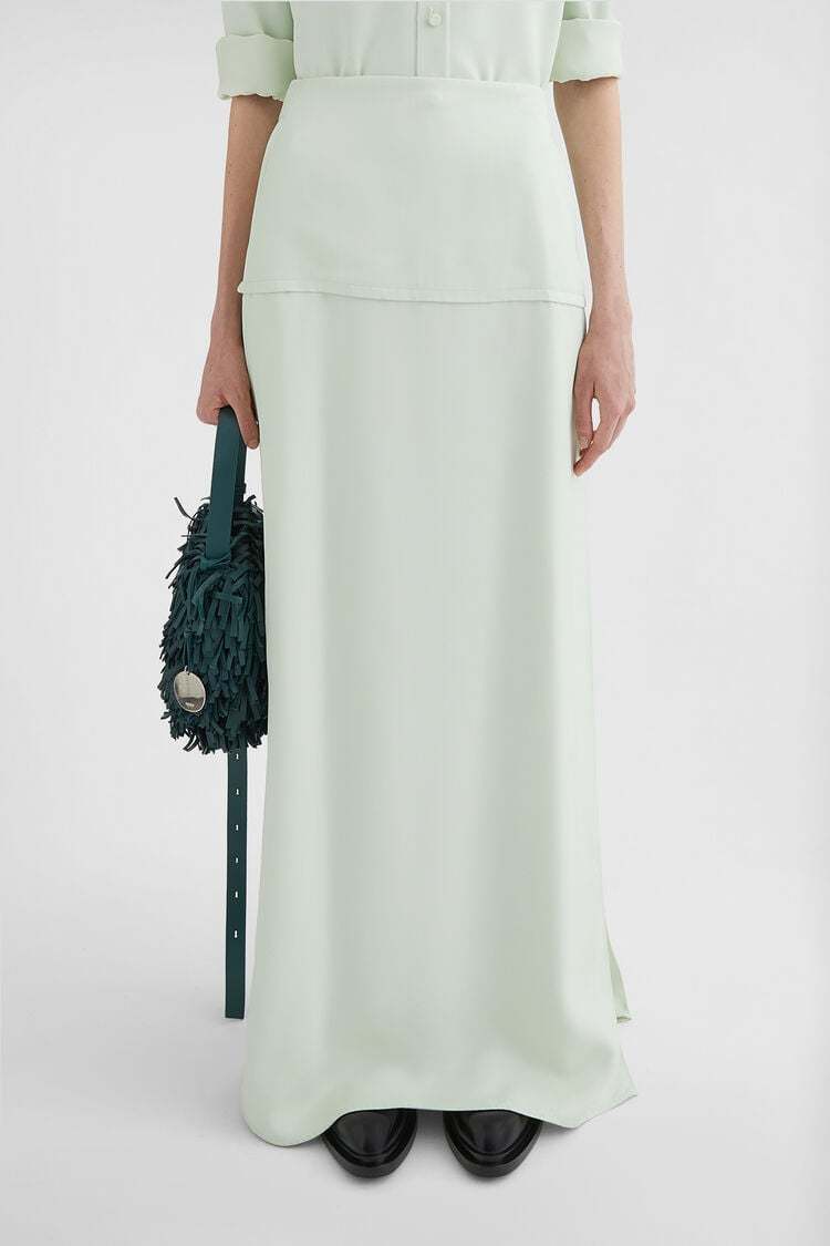 Jil Sander Straight Skirt In White
