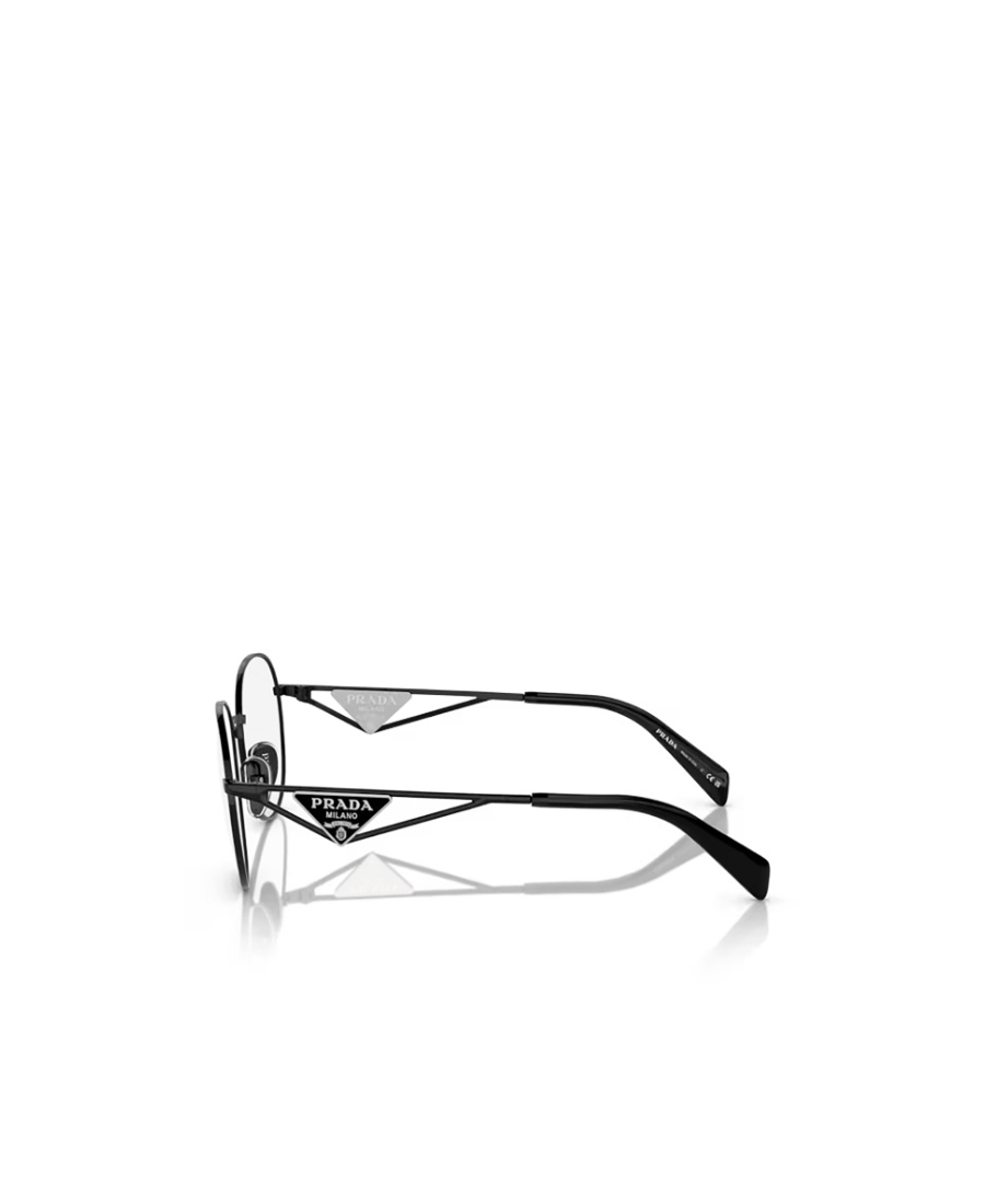 Prada Triangle Logo-plaque Glasses In Black