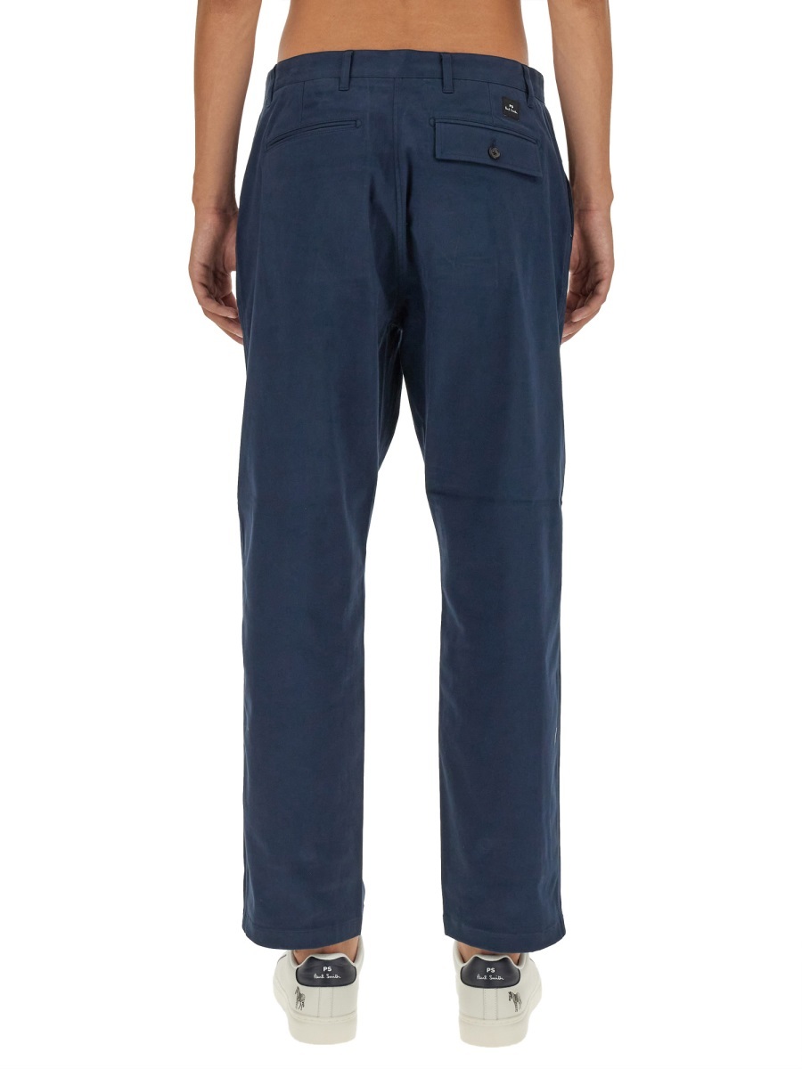 Paul Smith Ps  Mid Rise Slim Cut Chinos In Blue