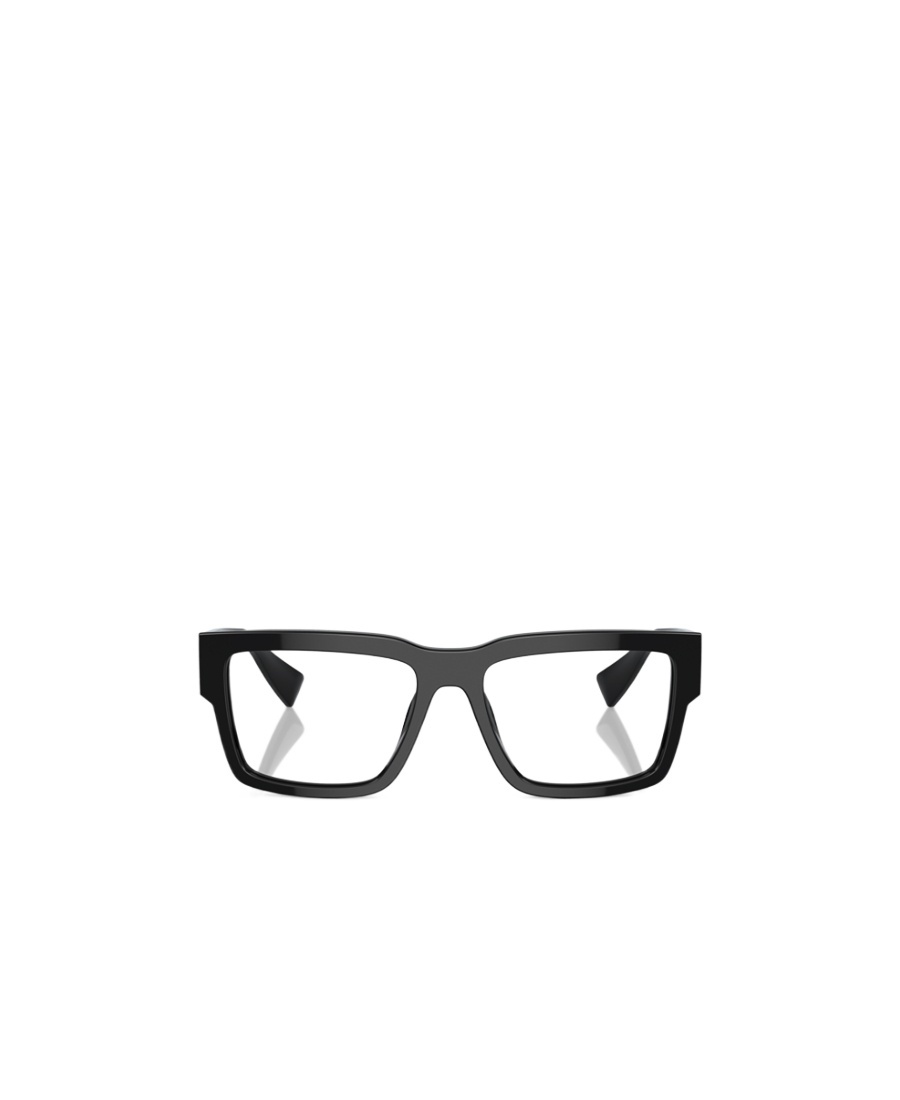 Miu Miu Mens Black Mu 02xv Rectangle-frame Acetate Eyeglasses In Black