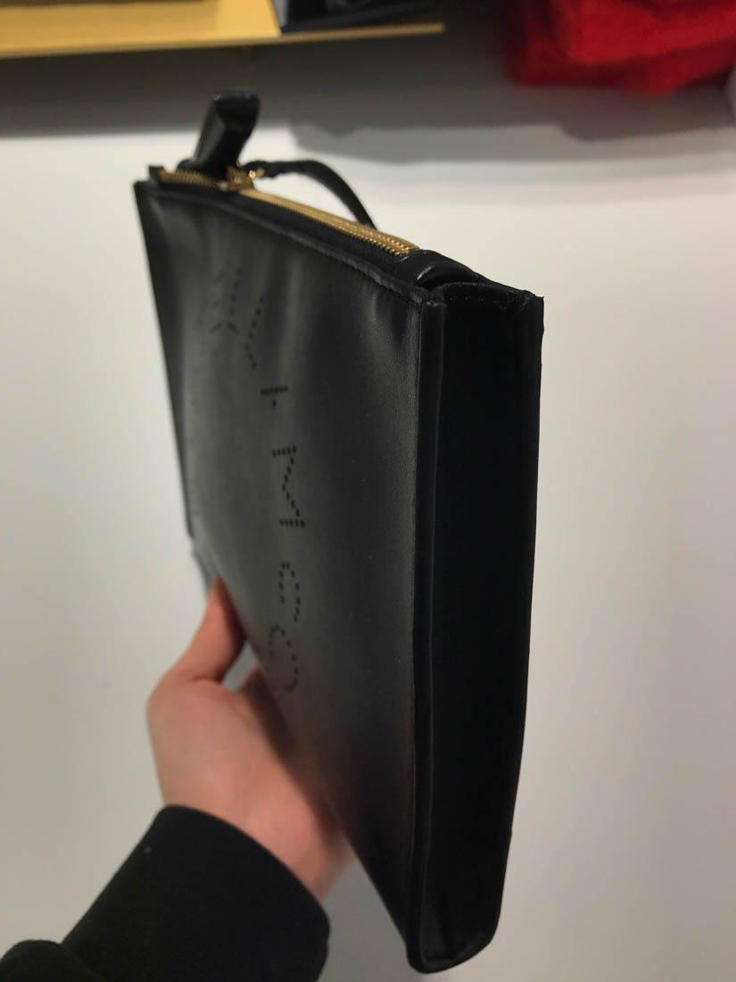 Stella Mccartney Stella Logo Clutch Bag In Black