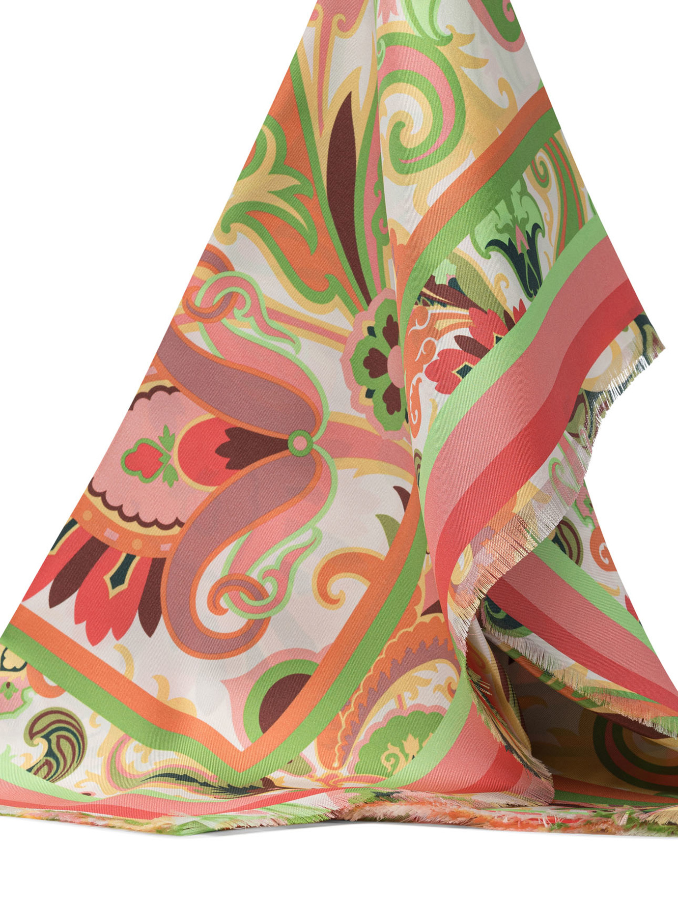 Etro Floral Frayed Scarves With Delicate Edges