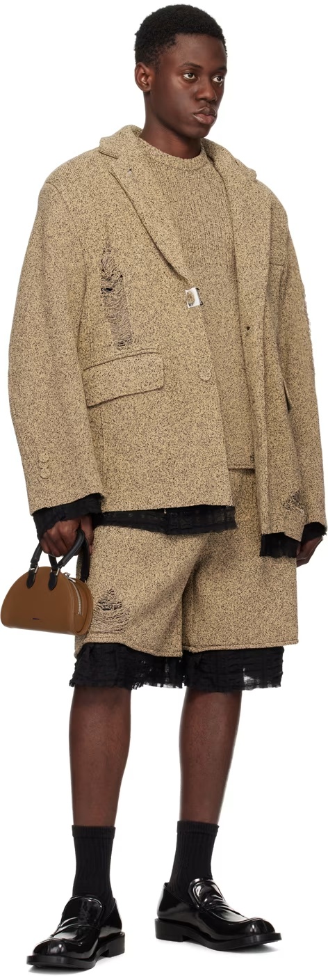 Ader Error Varto Lapel Blazer In Brown