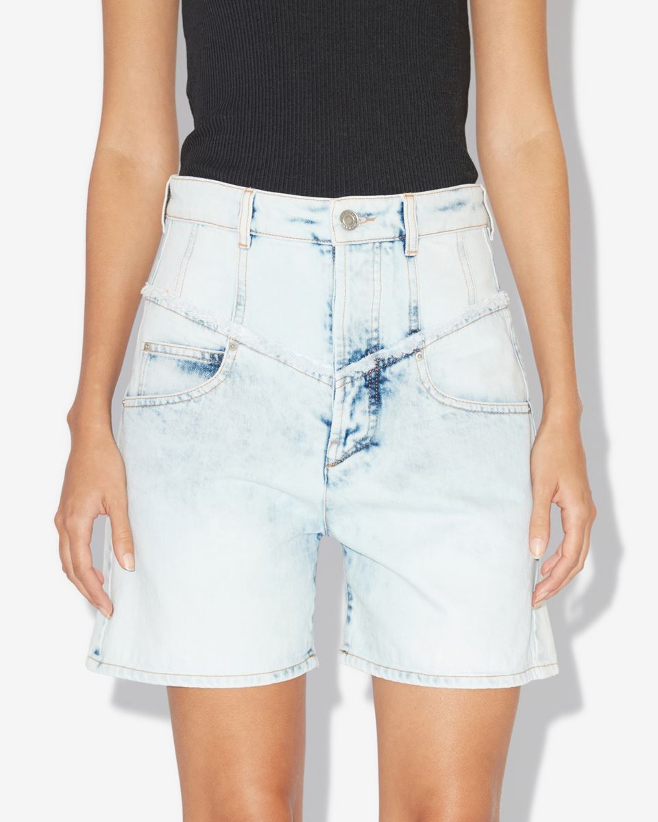 Shop Isabel Marant Oreta Shorts In Blue