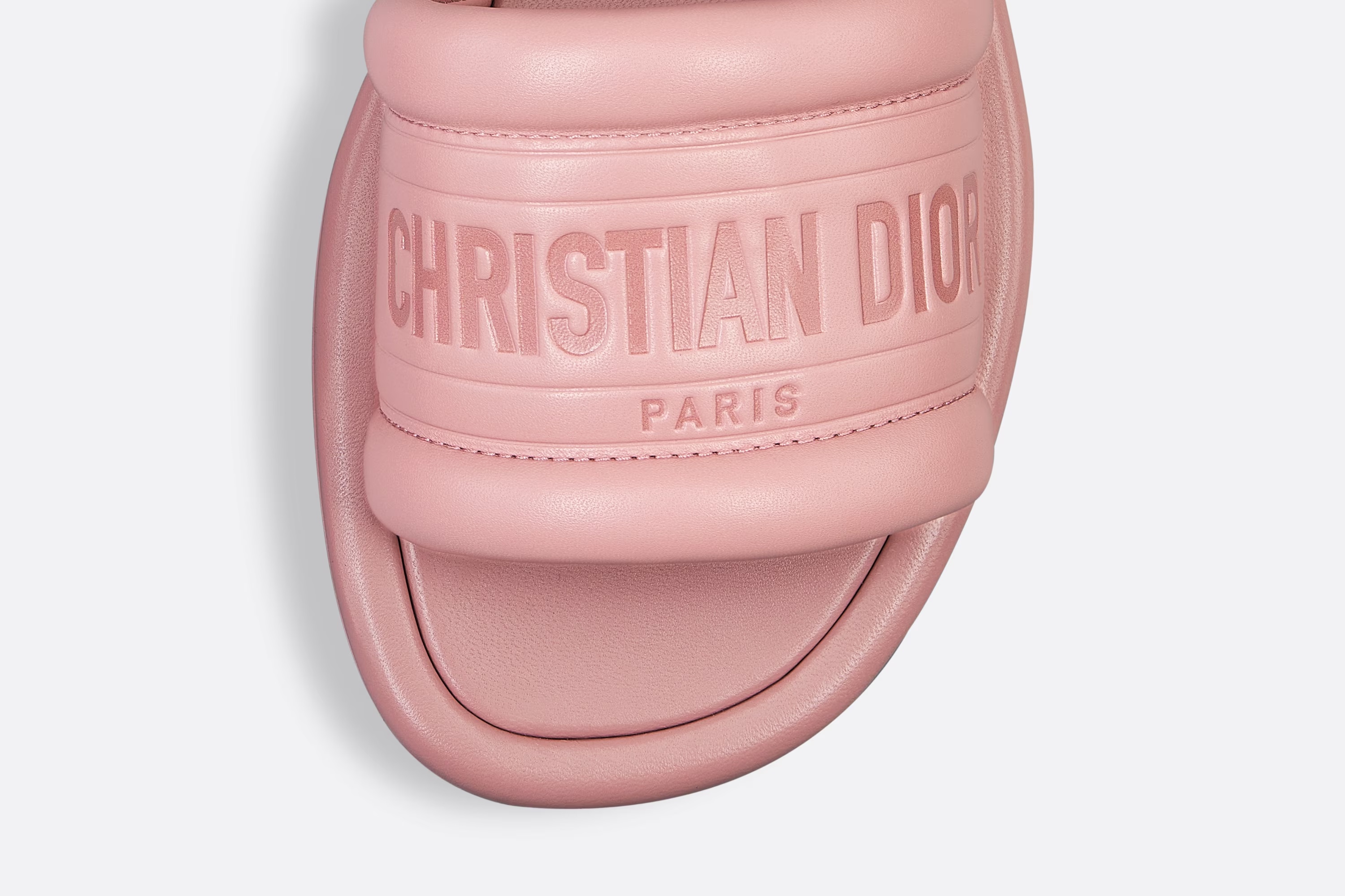 Dior Front Logo Slippers In Pink