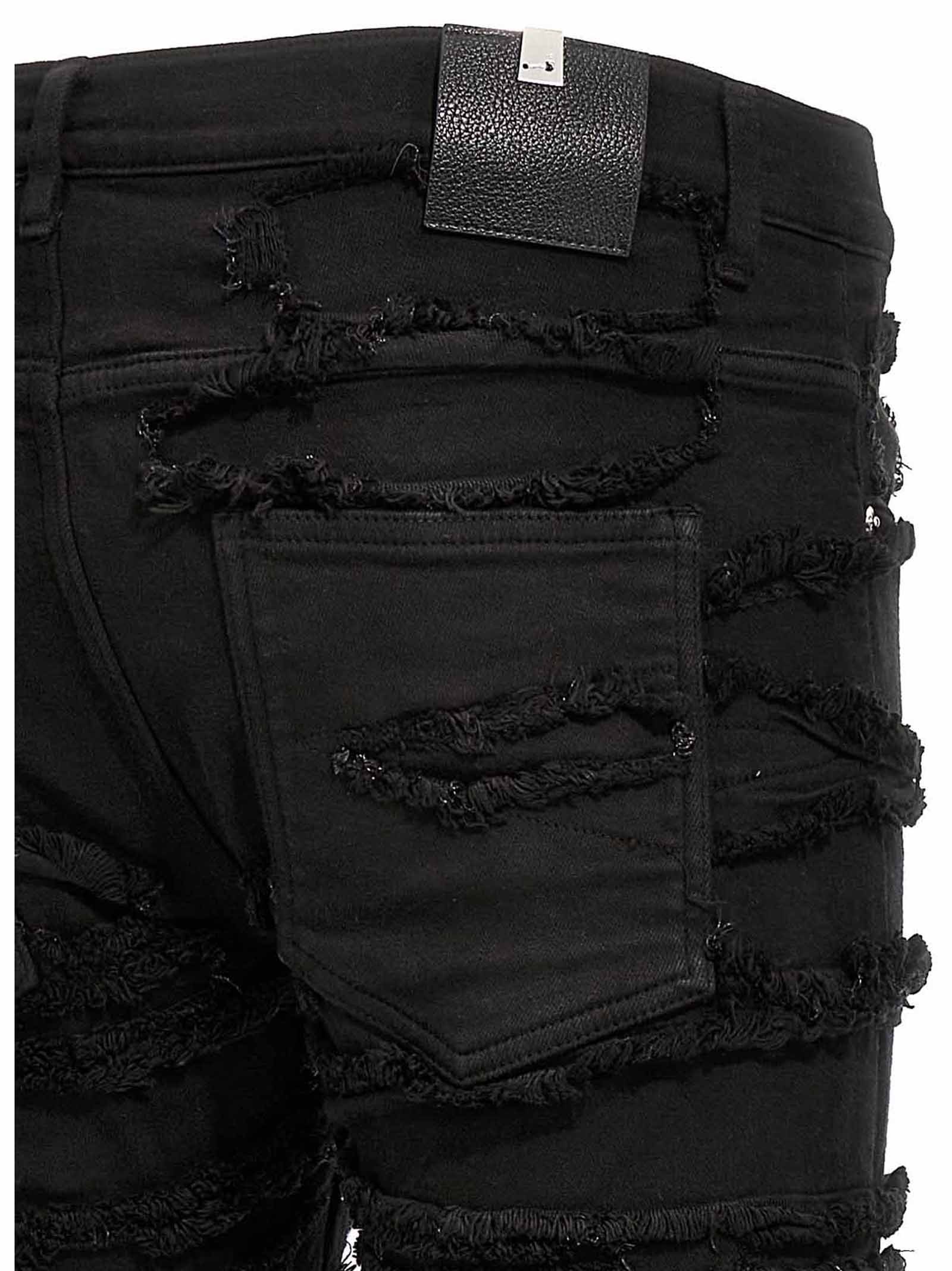 Alyx Distressed Frayed Skinny Jeans In Black