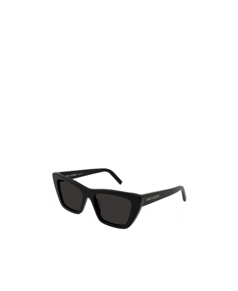 Saint Laurent Logo-print Sunglasses In Black