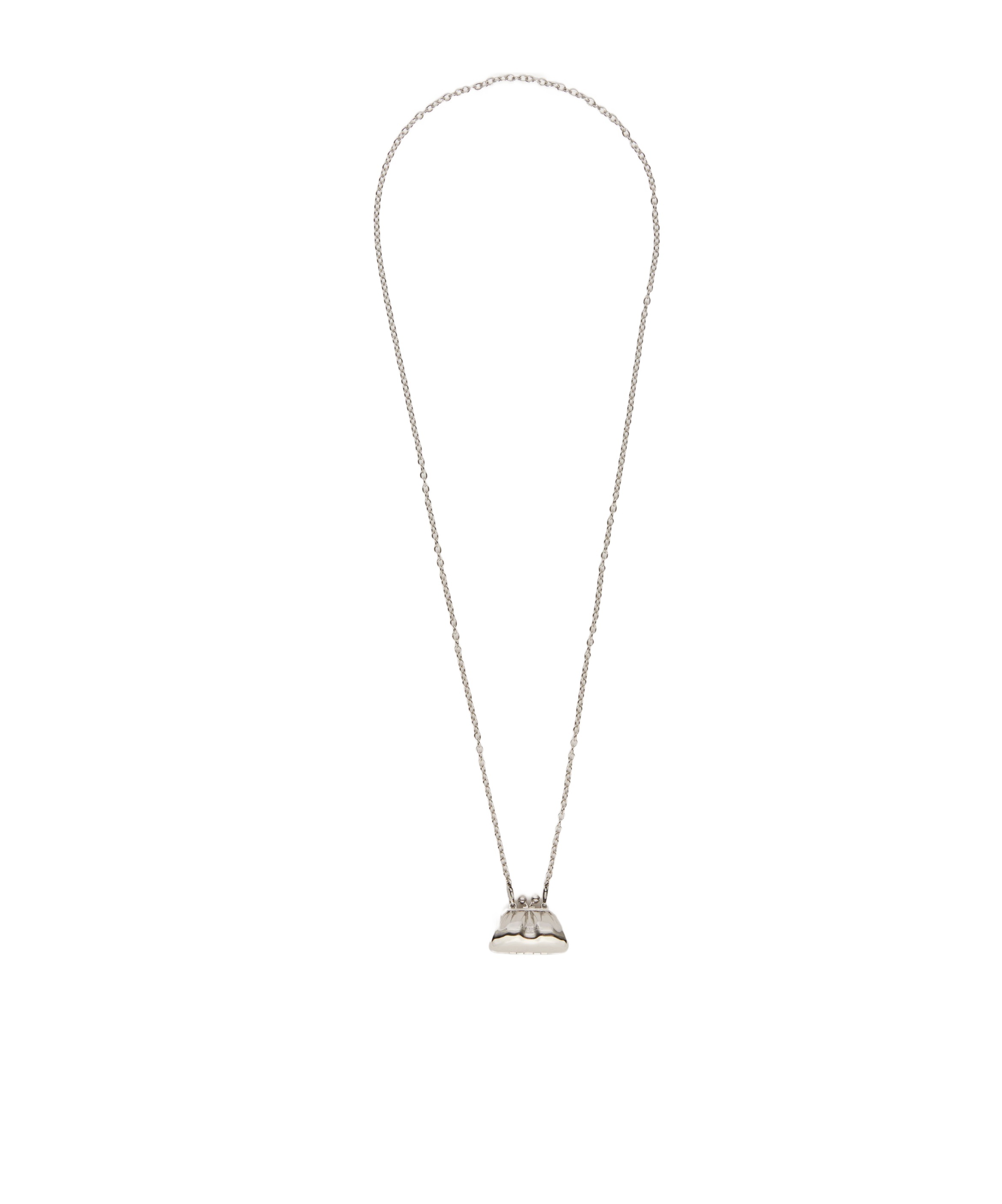 Weekend Max Mara Long Necklace With Large Pasticcino Bag Charm In White