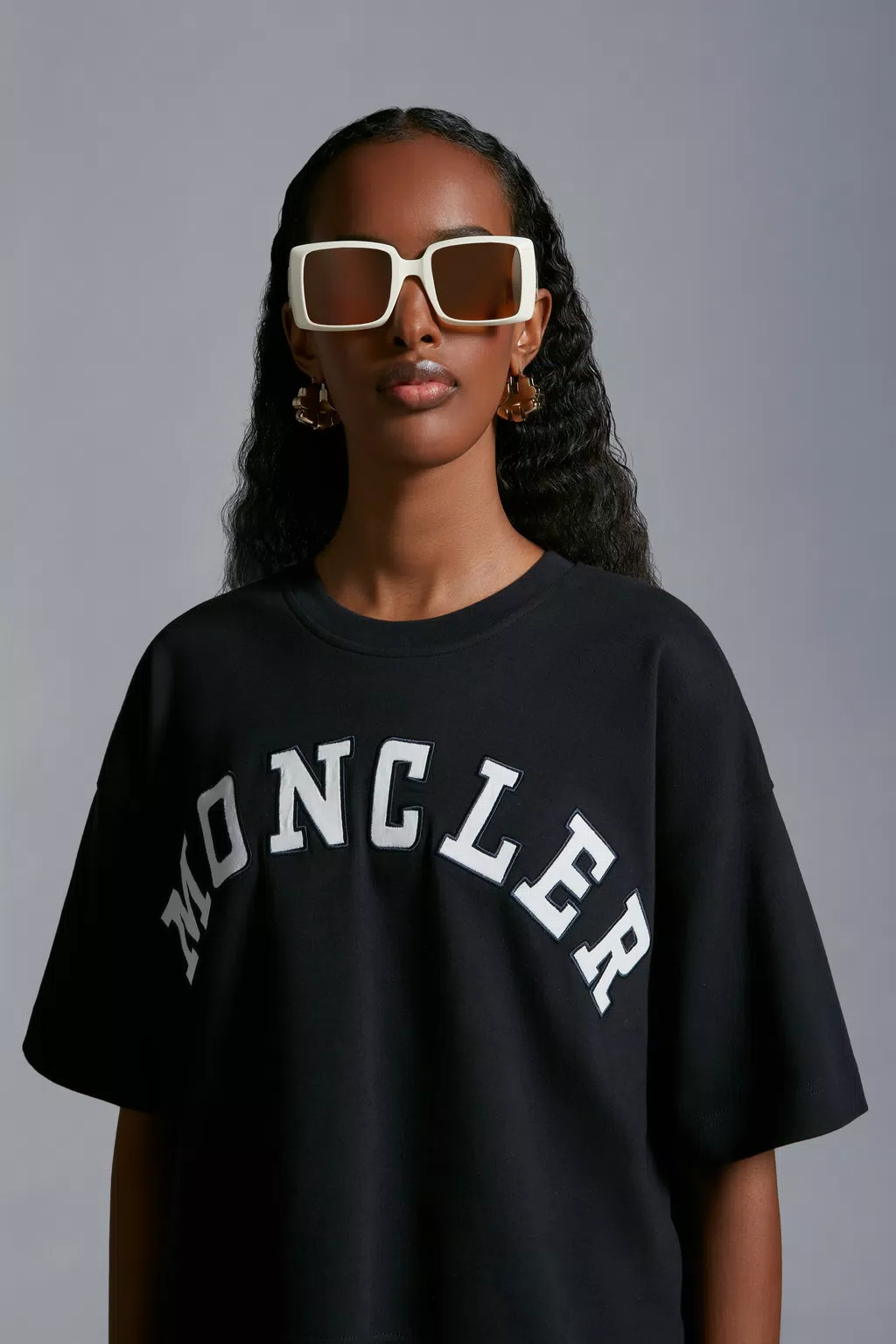 Moncler Short-sleeve T-shirt With Logo In Blue
