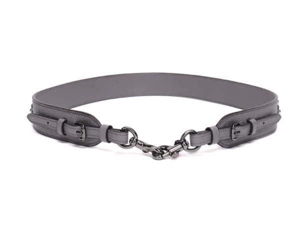 Coach Grain Shoulder Strap In Gray