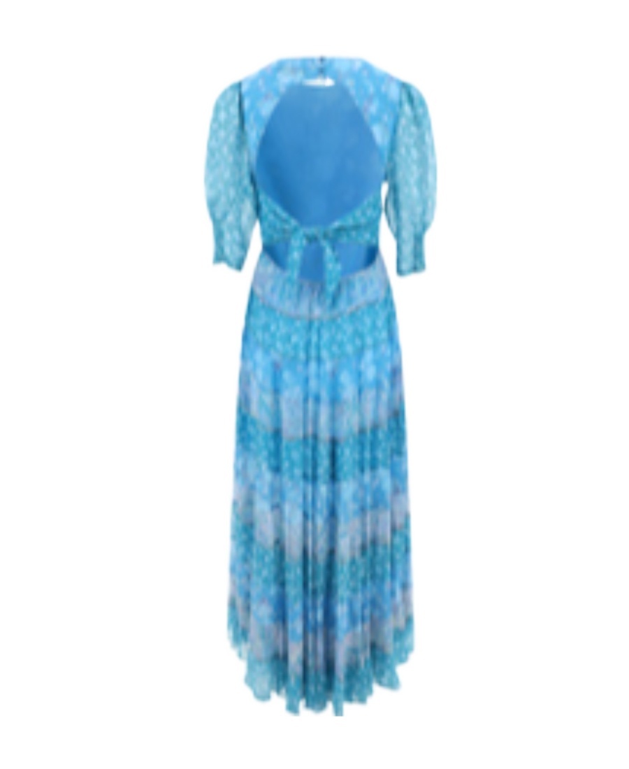 RIXO LONDON RIXO AGYNESS FLORAL PRINTED OPEN BACK MIDI DRESS