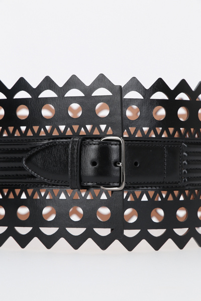 Alaïa Vienne Edition 1992 Corset Leather Belt In Black