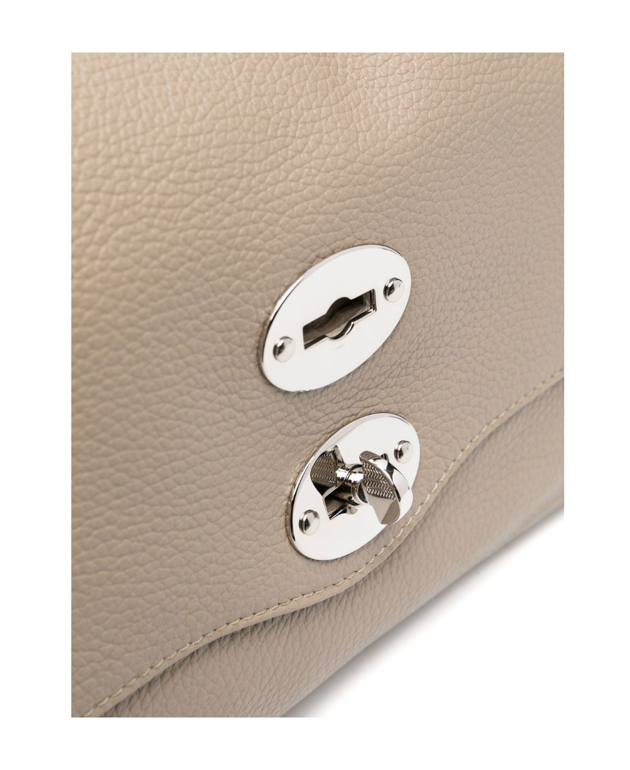 Zanellato Postina Stripe-strap Leather Bag In Gray