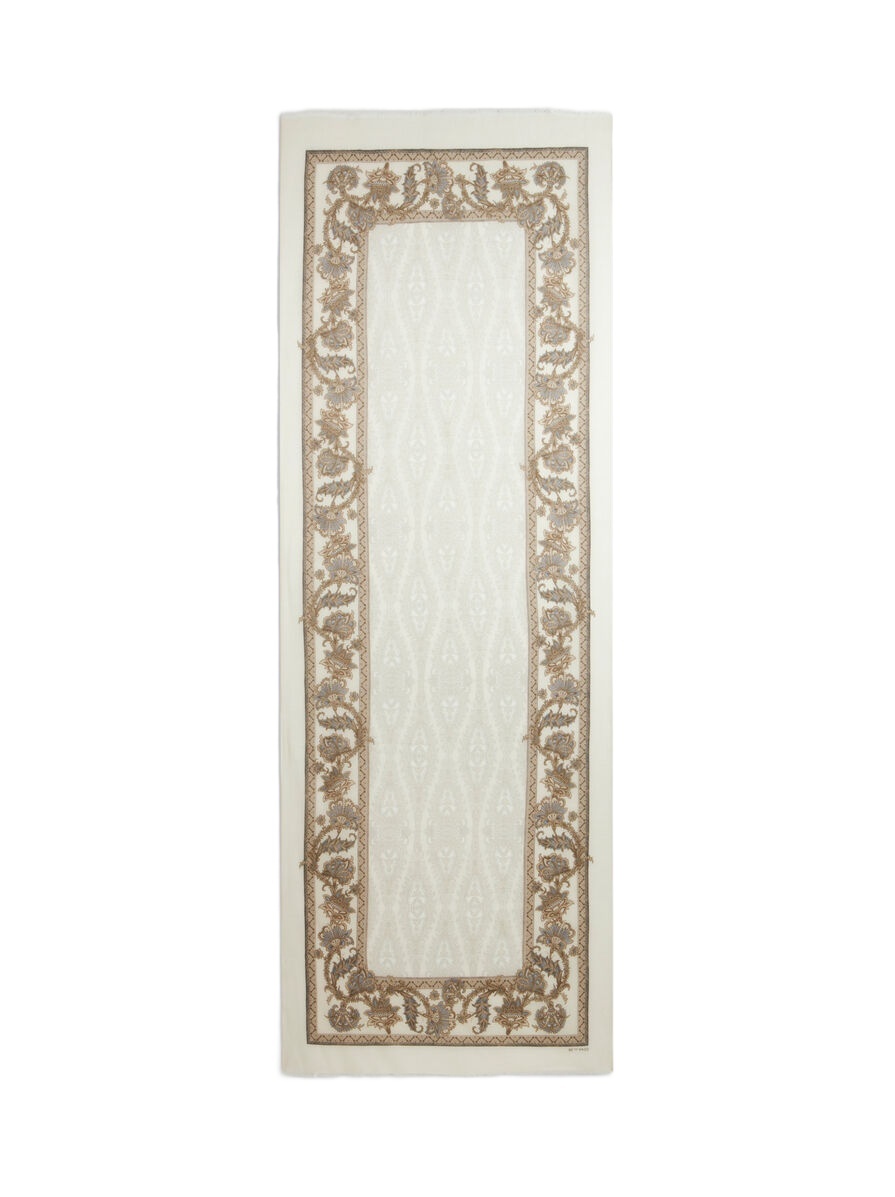Etro Floral Printed Scarf In Nude