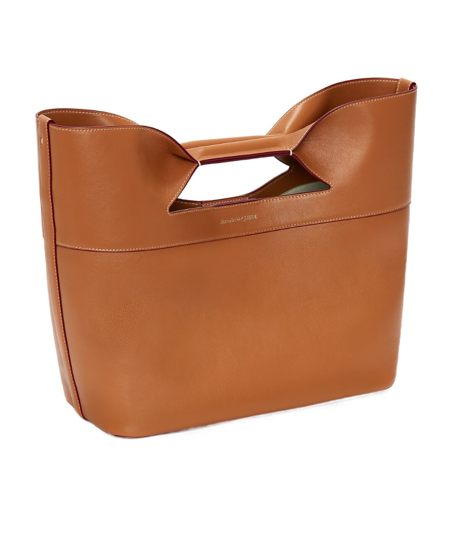 Alexander Mcqueen Logo-print Tote Bag In Brown