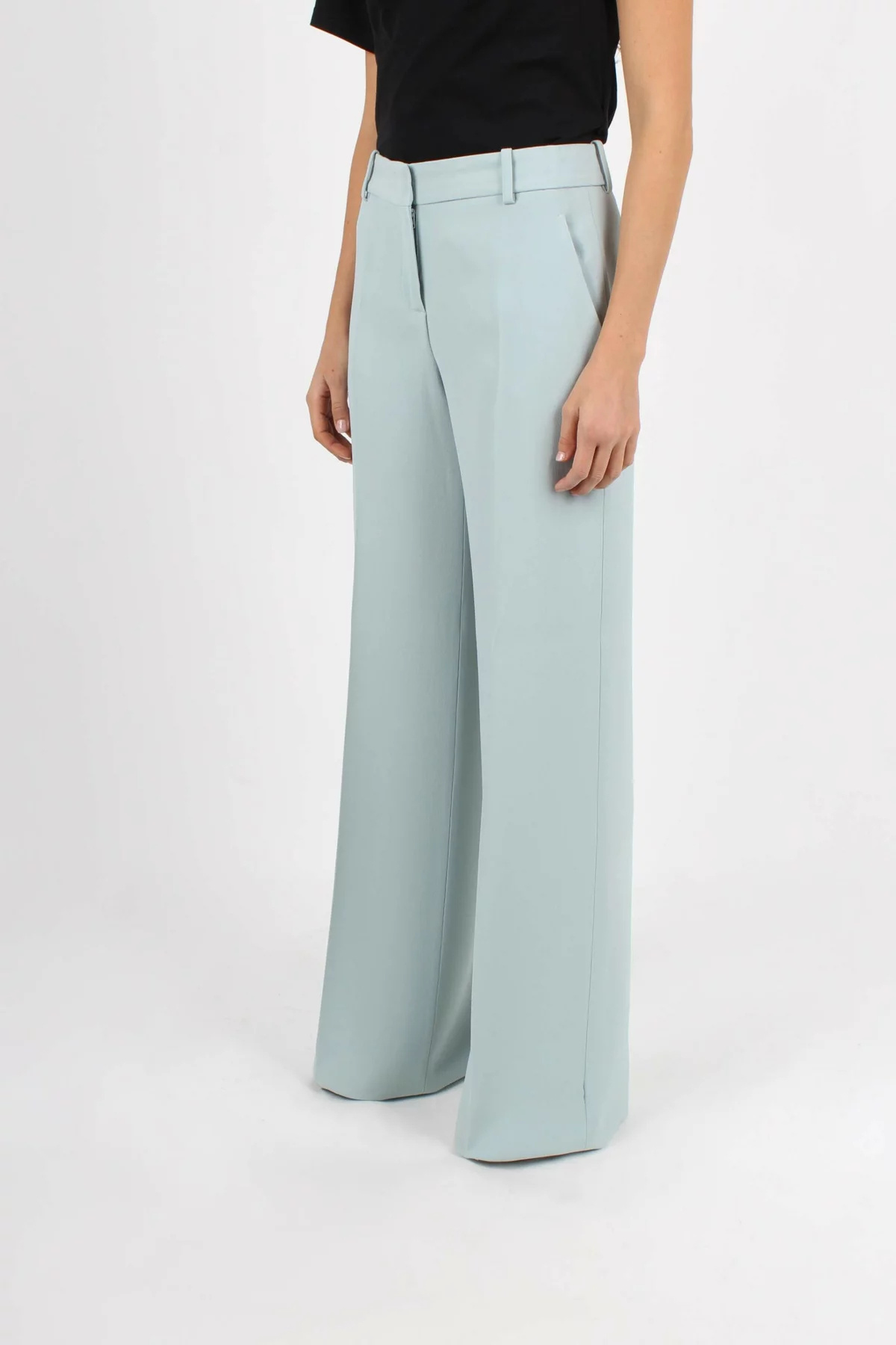 Ermanno Scervino Wide Leg Trousers In Blue