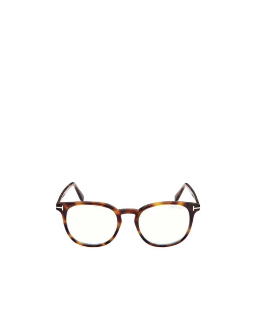 Tom Ford Eyewear Round Frame Glasses In Brown