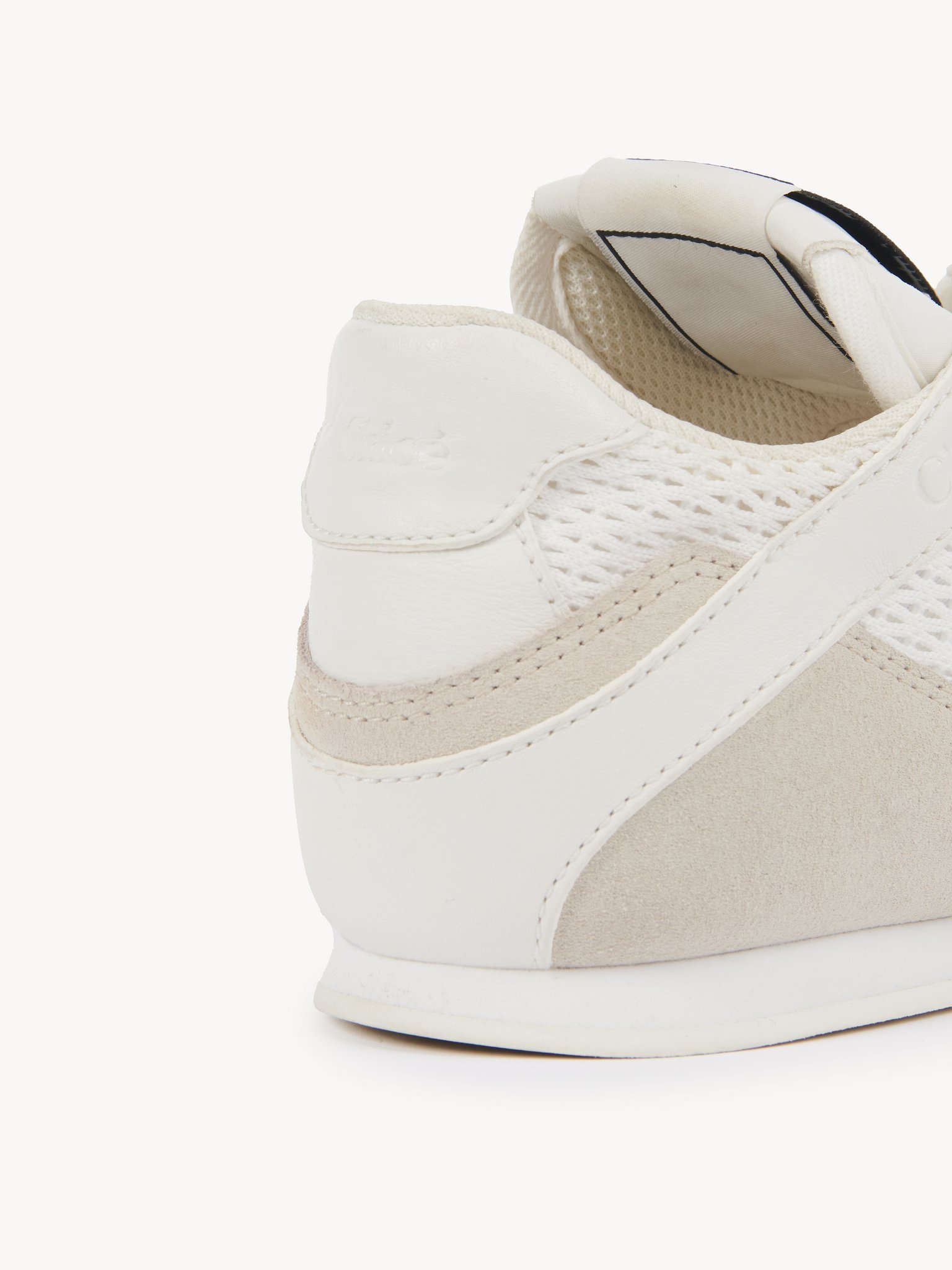 Shop Chloé Kick Lace-up Sneakers In White