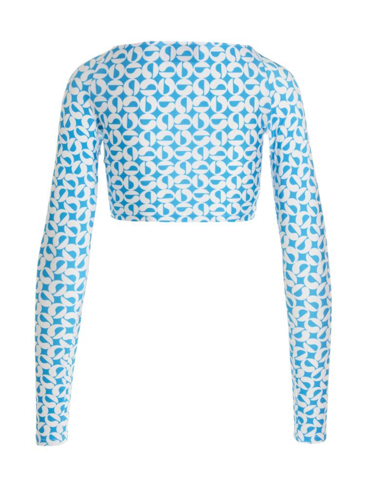 Coperni Kink Long-sleeved Blouse In Blue