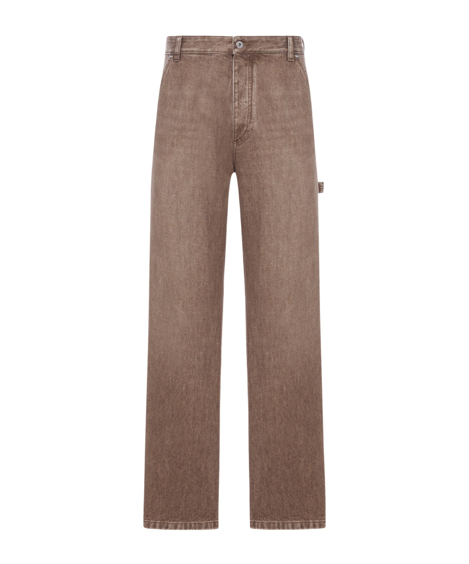 Bottega Veneta Denim Cargo Pants In Brown