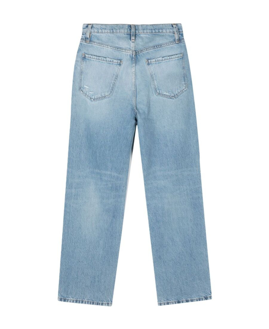 FRAME FRAME DISTRESSED CROPPED JEANS 